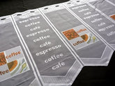 Scheibengardine Kaffee nach Maß